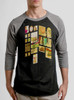 Curio Cabinet - Multicolor on Heather Black and Grey Triblend Raglan