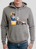 Lounge Dog - Multicolor on Heather Grey Men's Pullover Hoodie