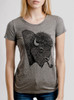Smoked Buffalo - Black on Heather Grey Triblend Junior Womens T-Shirt