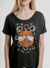 Fenrir - Multicolor on Heather Black Triblend Womens Dolman T Shirt