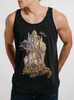 Home and Elsewhere - Multicolor on Heather Black Triblend Mens Tank Top
