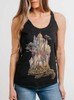 Home and Elsewhere - Multicolor on Heather Black Triblend Womens Racerback Tank Top