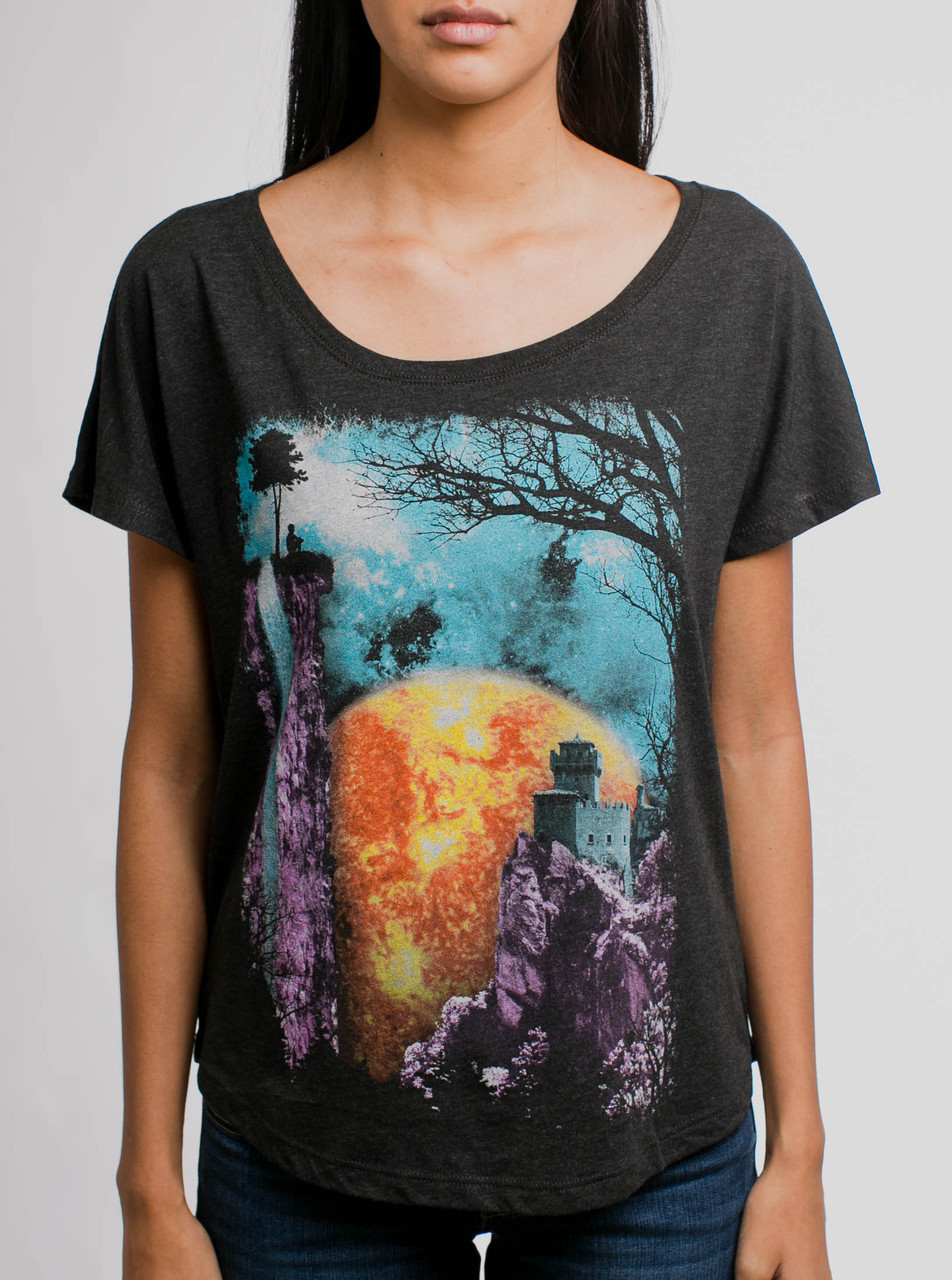 The End - Multicolor on Black Triblend Womens Dolman T Shirt - Curbside ...