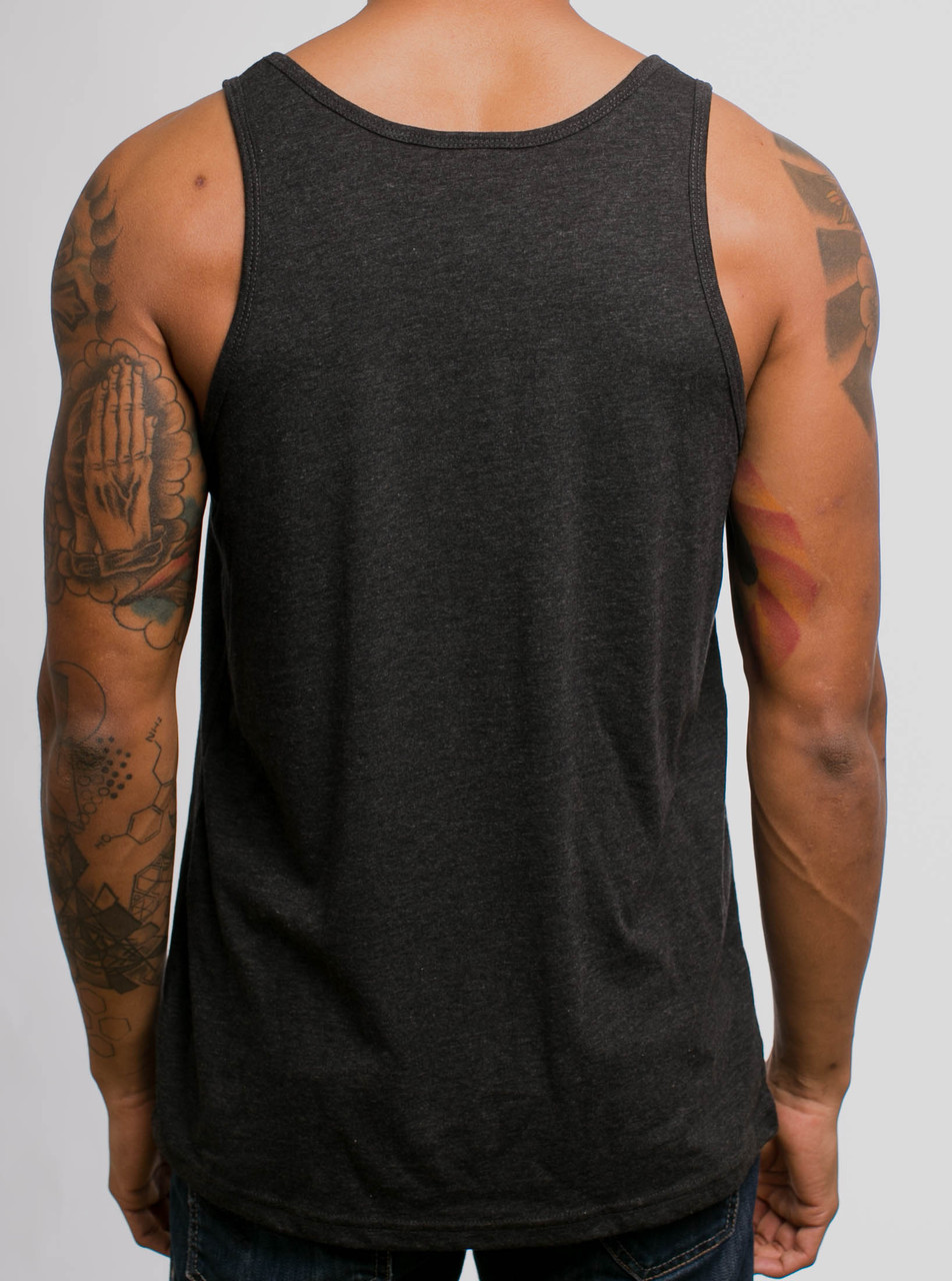 Blood Moon - Multicolor on Heather Black Triblend Mens Tank Top ...