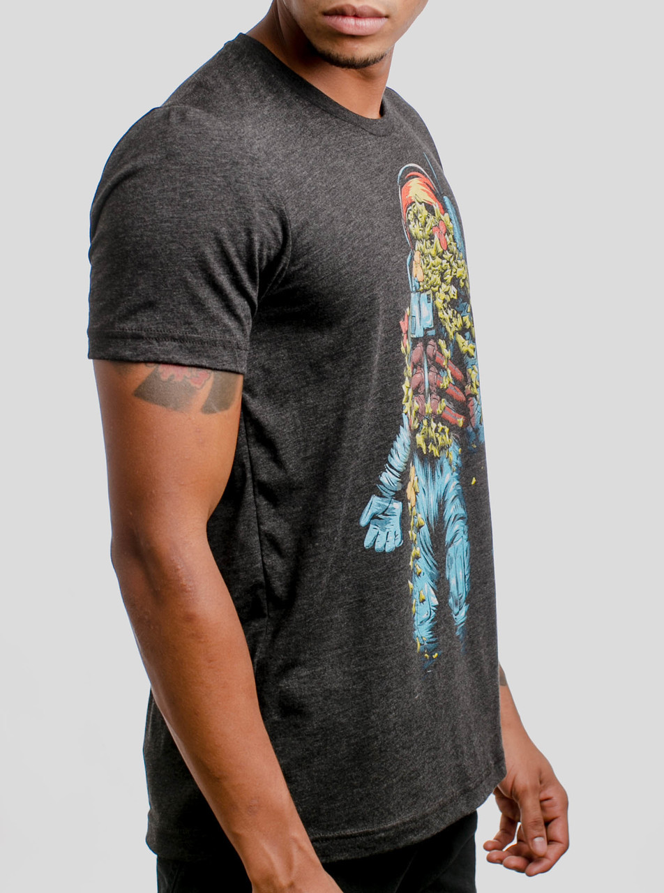 Astro Bloom - Multicolor on Heather Black Triblend Mens T Shirt ...