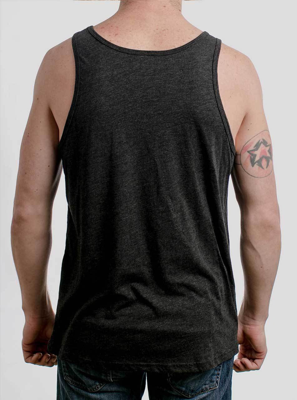 Amp Stack - Multicolor on Heather Black Triblend Mens Tank Top ...