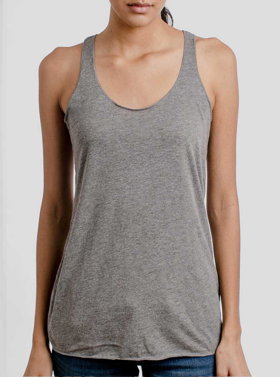 Grey Triblend Blank Womens Tank Top Curbside Clothing 