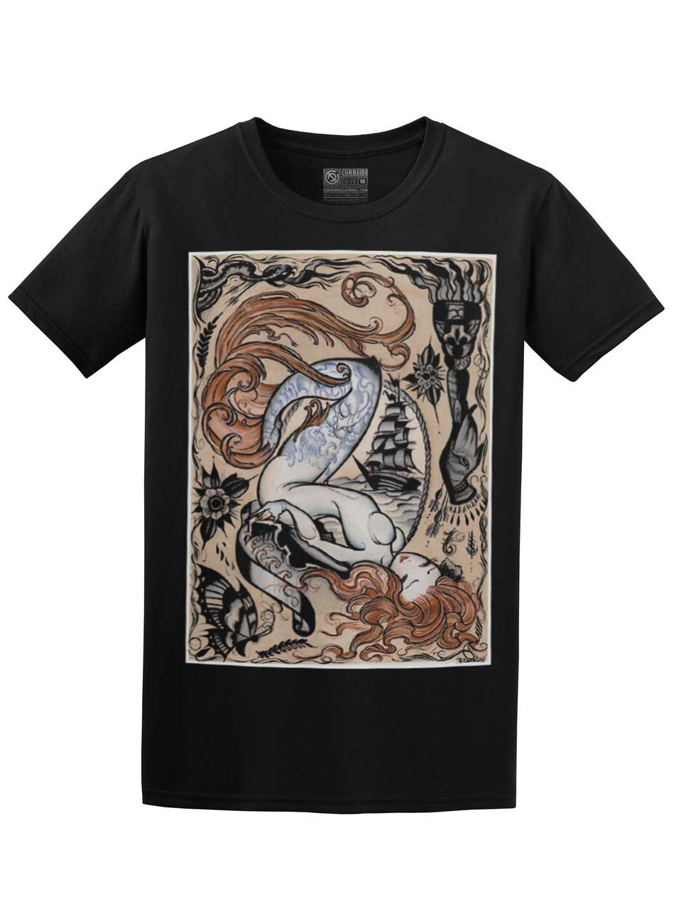 Siren - Black Unisex T-Shirt - Curbside Clothing