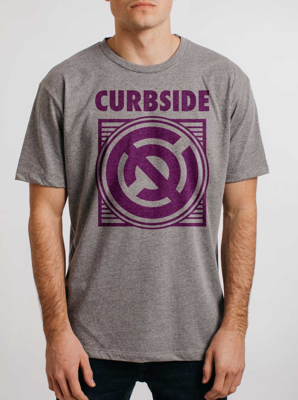 Curbside Logo - Multicolor on Triblend T Shirt - Curbside Clothing