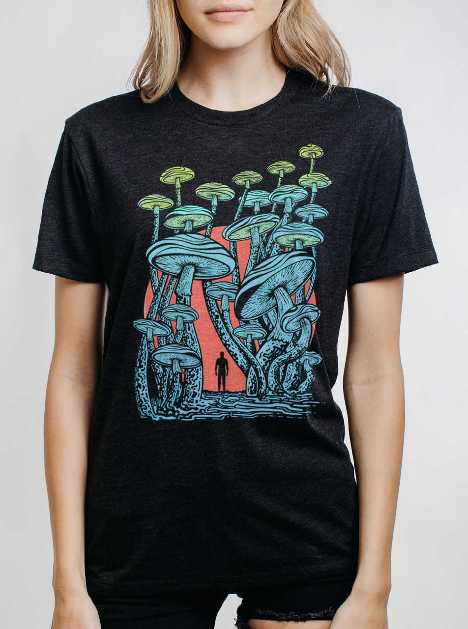 Mushroom Forest - Multicolor on Womens Unisex T Shirt
