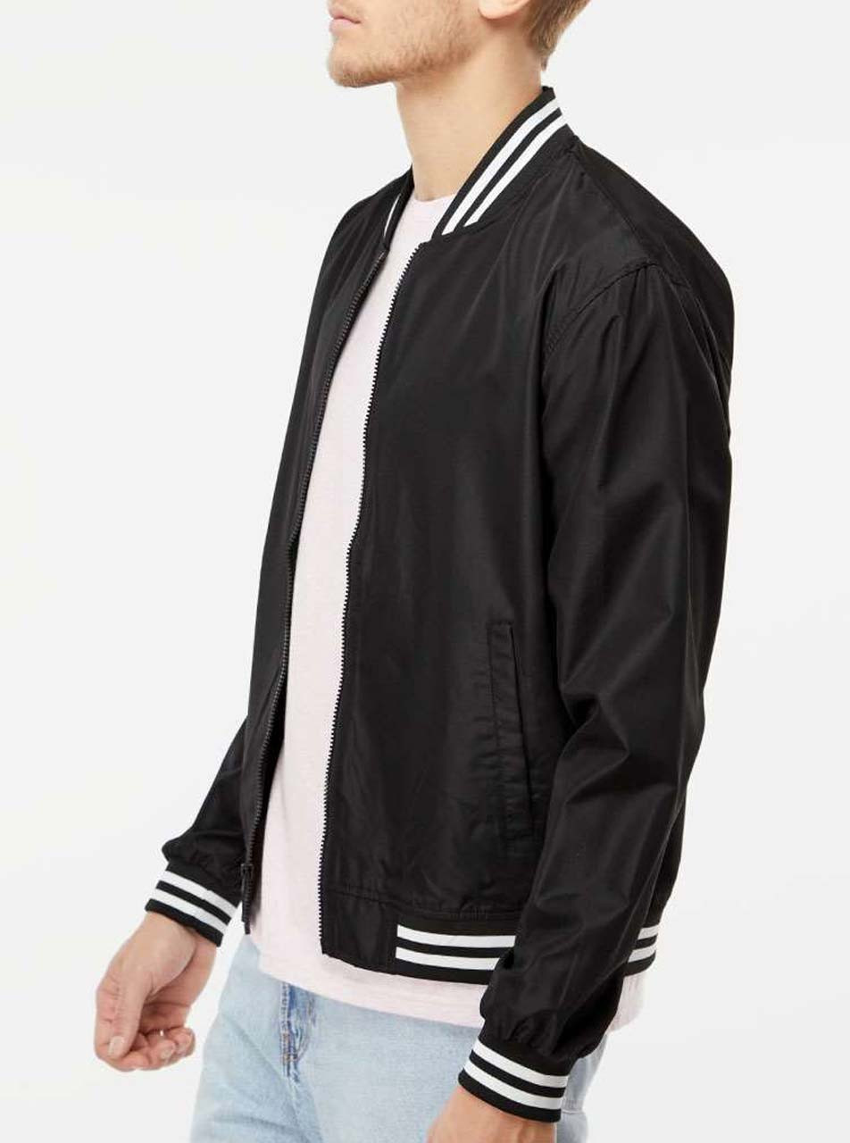 Full Sleeve Unisex Striped Bomber Jacket