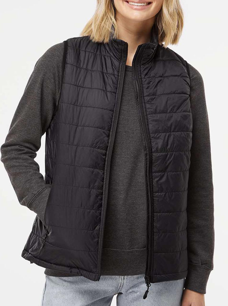 Women's Black Puffer Vest Curbside Clothing — free download