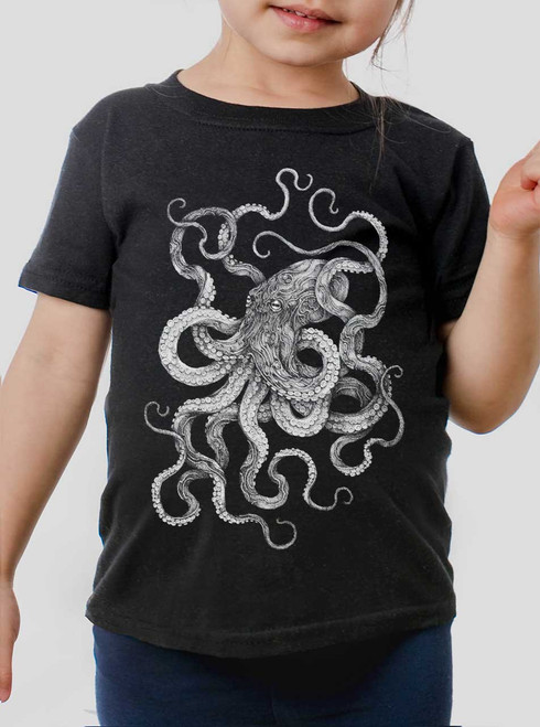 Inky -White on Black Toddler T-Shirt