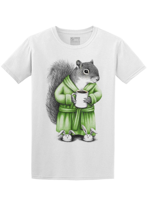 Coffee Squirrel - White Unisex T-Shirt