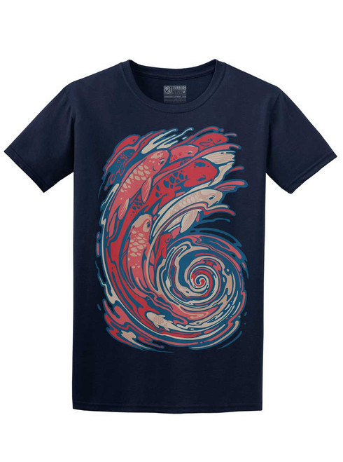 Koi Swirl - Navy Unisex T-Shirt