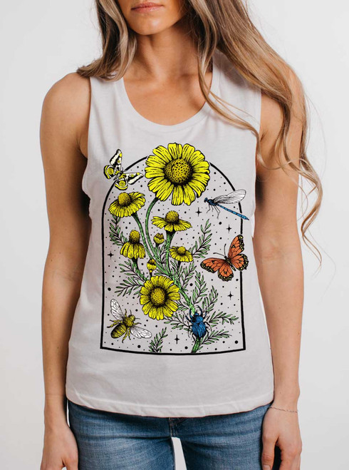 Respect the Locals - Black on White Womens Muscle Tank