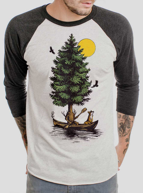 Looking for a New Home - Multicolor on Heather White and Black Triblend Raglan