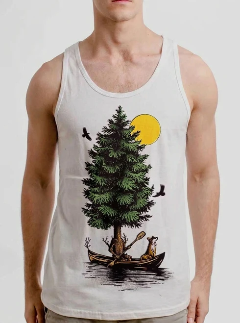 Looking for a New Home - Multicolor on White Mens Tank Top