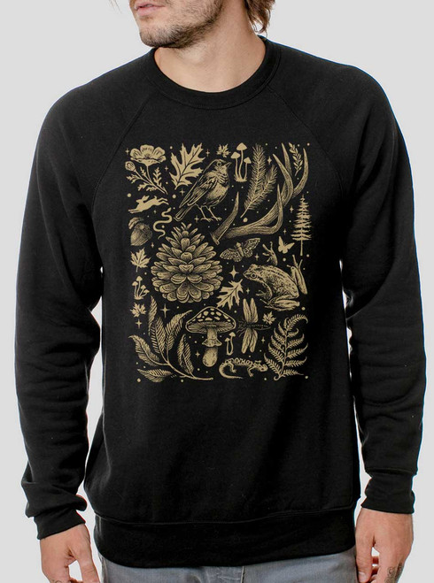 Into the Woods - Multicolor on Black Men's Sweatshirt