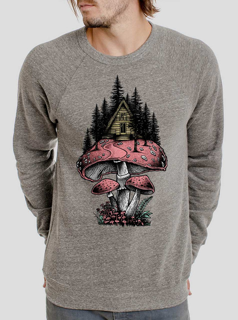 Magic Cabin - Multicolor on Heather Grey Triblend Men's Sweatshirt
