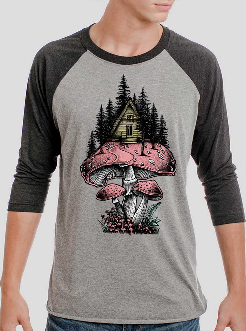 Magic Cabin - Multicolor on Heather Grey and Black Triblend Raglan