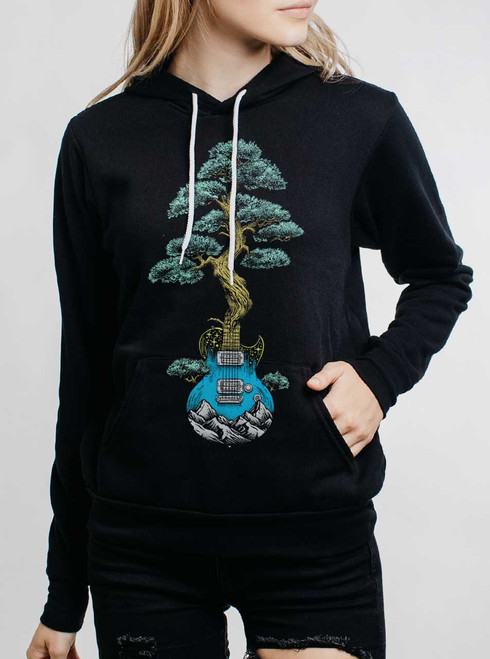 Nature's Music - Multicolor on Black Women's Pullover Hoodie