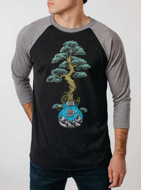 Nature's Music - Multicolor on Heather Black and Grey Triblend Raglan