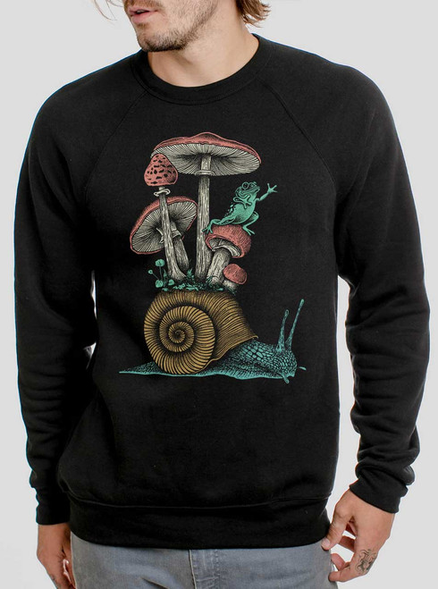 Catching a Ride - Multicolor on Black Men's Sweatshirt