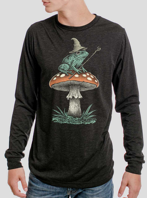 Little Wizard - Multicolor on Heather Black Triblend Men's Long Sleeve