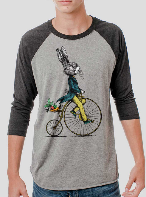 Veggie Voyage - Multicolor on Heather Grey and Black Triblend Raglan