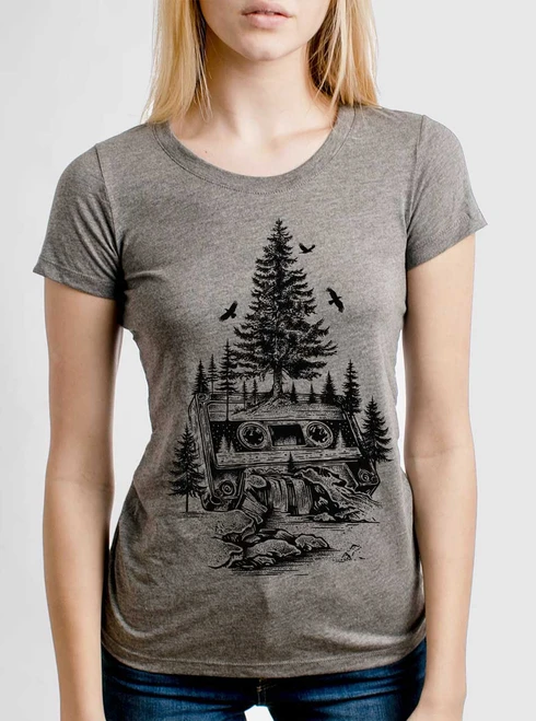 Wild Soundtrack - Black on Heather Grey Triblend Junior Womens T-Shirt
