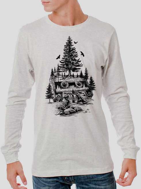 Wild Soundtrack - Black on Heather White Men's Long Sleeve