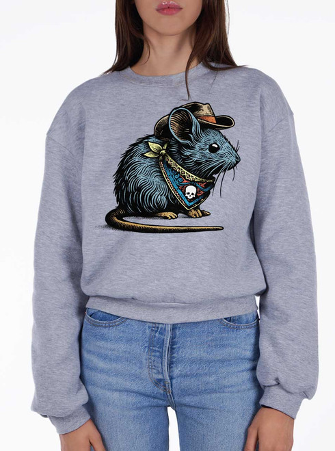 Bandito - Multicolor on Heather Grey Women's Balloon Sleeve Sweatshirt