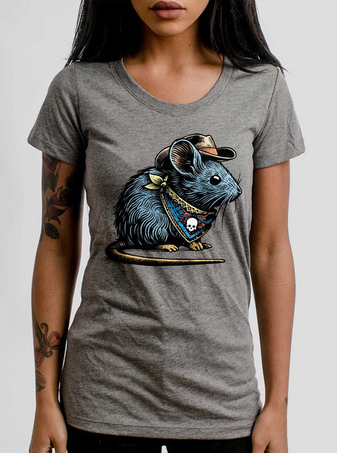 Bandito - Multicolor on Heather Grey Triblend Junior Womens T-Shirt