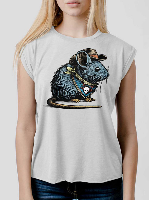 Bandito - Multicolor on White Women's Rolled Cuff T-Shirt