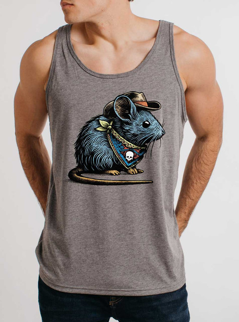 Bandito - Multicolor on Heather Grey Triblend Mens Tank Top