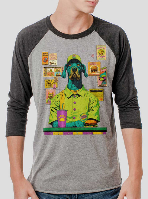 Barker King - Multicolor on Heather Grey and Black Triblend Raglan