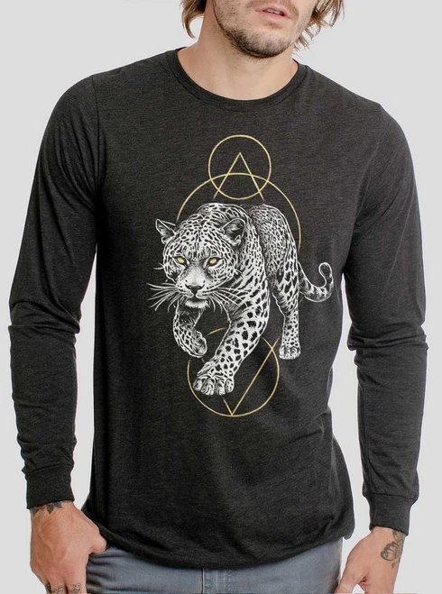 From the Shadows - Multicolor on Heather Black Triblend Men's Long Sleeve