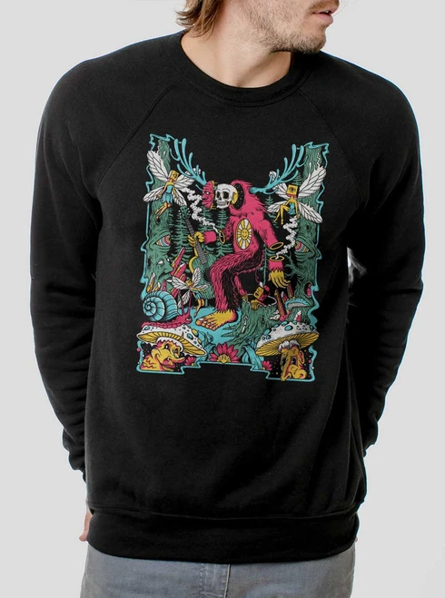Summertime - Multicolor on Black Men's Sweatshirt