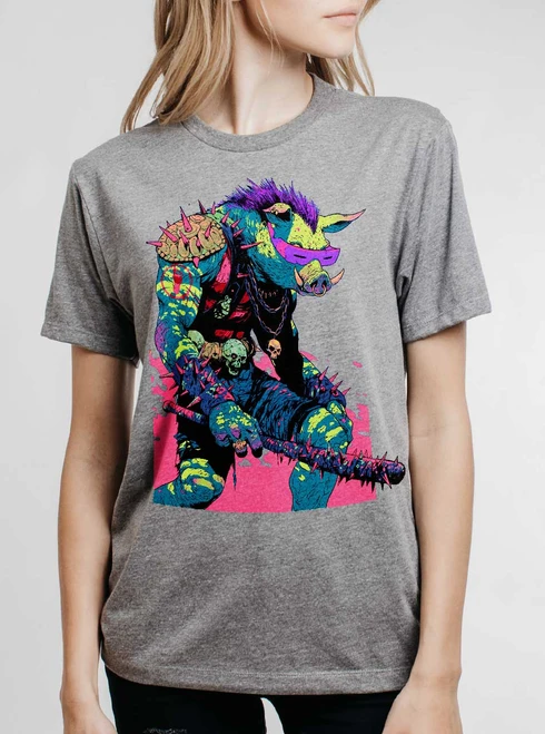 Warthog - Multicolor on Heather Grey Triblend Womens Unisex T Shirt
