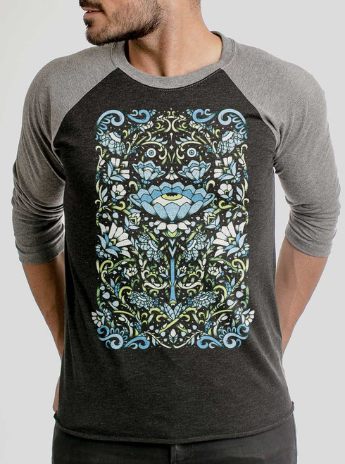 Touch Grass - Multicolor on Heather Black and Grey Triblend Raglan