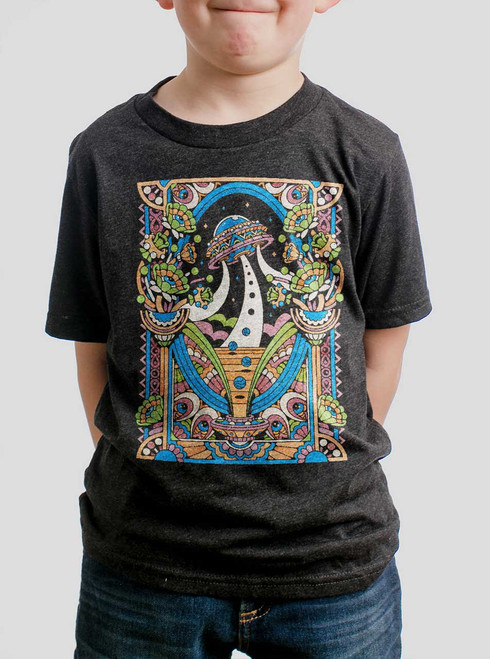 UAP - Multicolor on Heather Black Triblend Youth T-Shirt