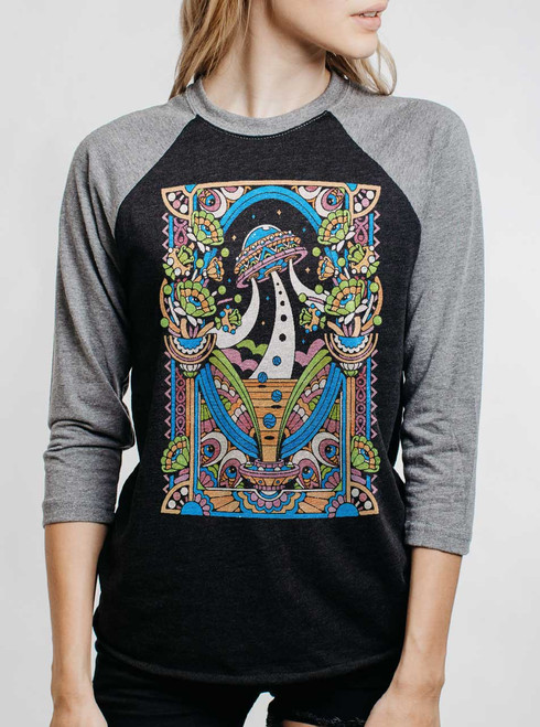 UAP - Multicolor on Heather Black and Grey Triblend Womens Raglan