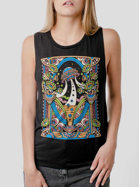 UAP - Multicolor on Black Womens Muscle Tank