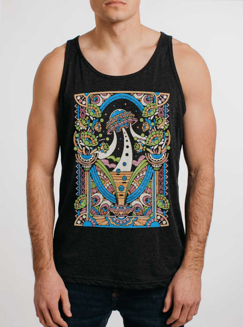 UAP - Multicolor on Heather Black Triblend Mens Tank Top