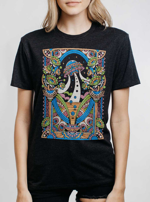 UAP - Multicolor on Heather Black Triblend Womens Unisex T Shirt