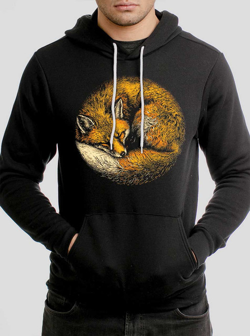 Fox Nap - Multicolor on Black Men's Pullover Hoodie