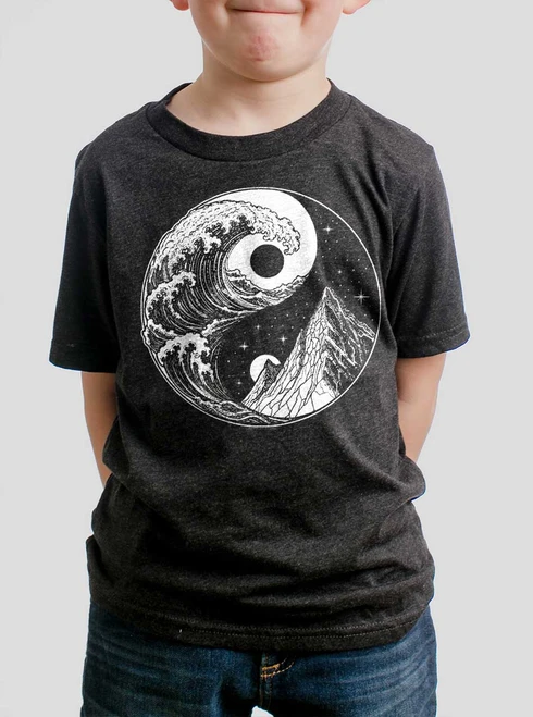 Duality - White on Heather Black Triblend Youth T-Shirt
