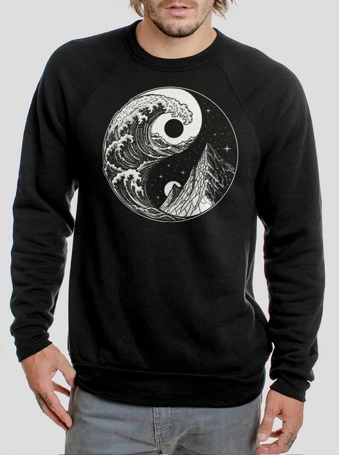 Duality - White on Black Men's Sweatshirt