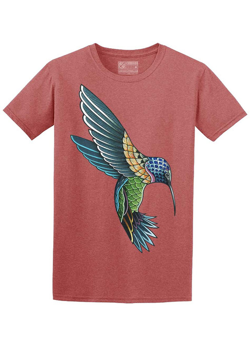 Hummingbird - Multicolor on Mens T Shirt - Curbside Clothing